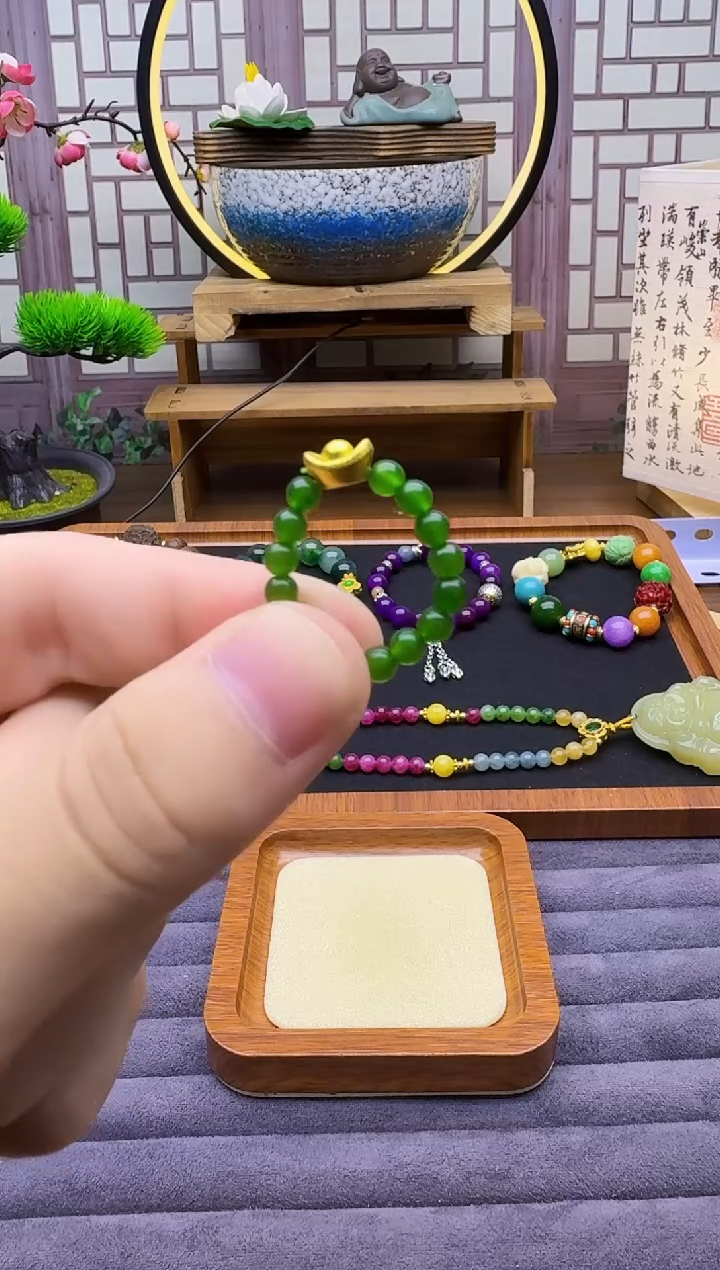 和田玉戒指14K金镶嵌J74