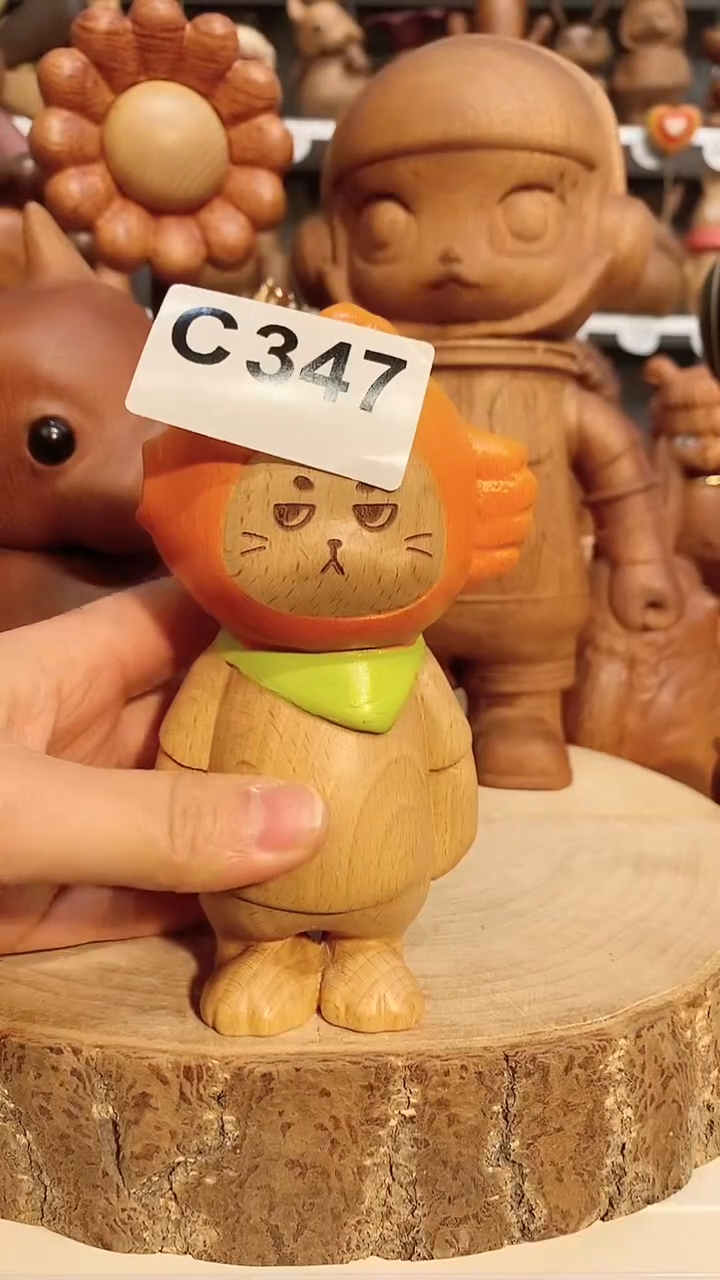 【闪购商品】木木雕可爱摆件卡通