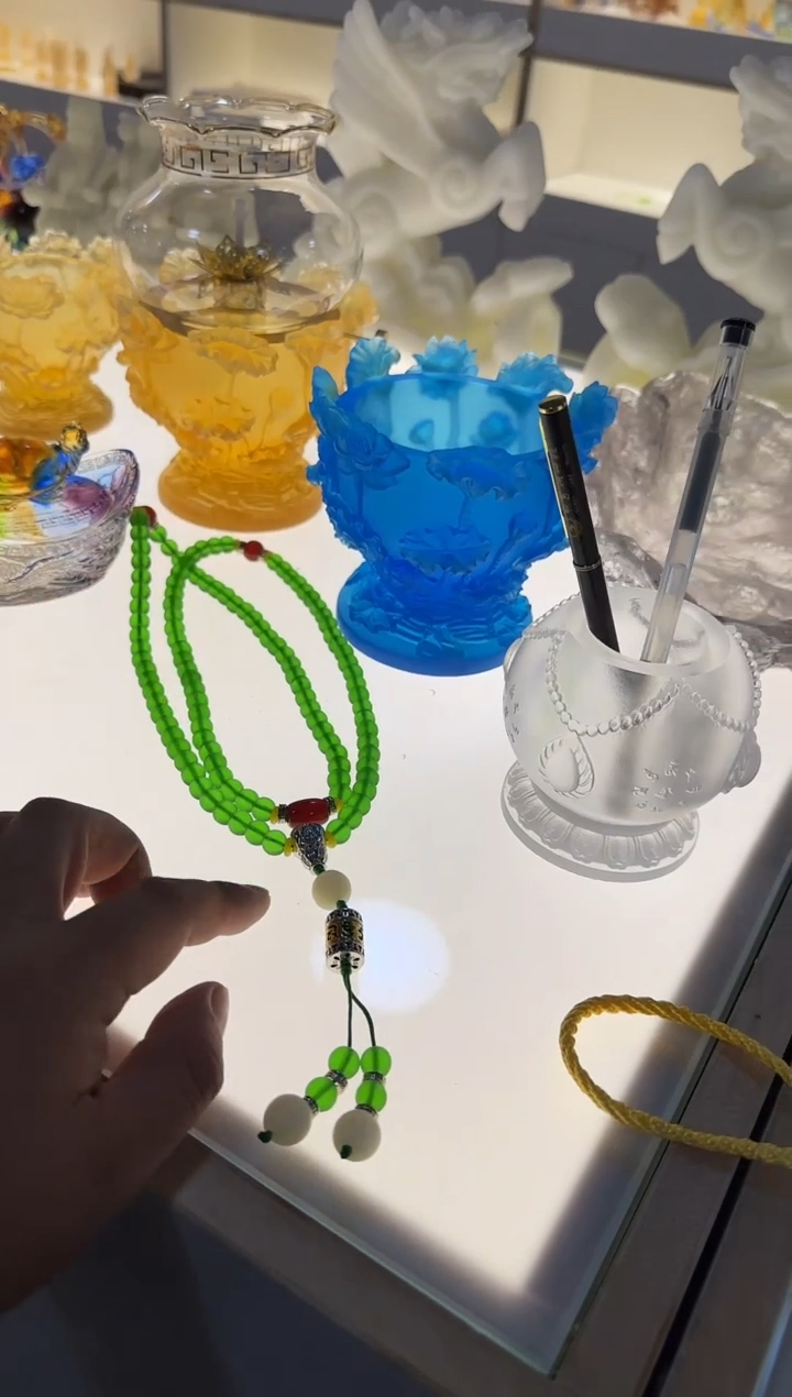 手工艺品琉璃佛珠108颗卡0.8