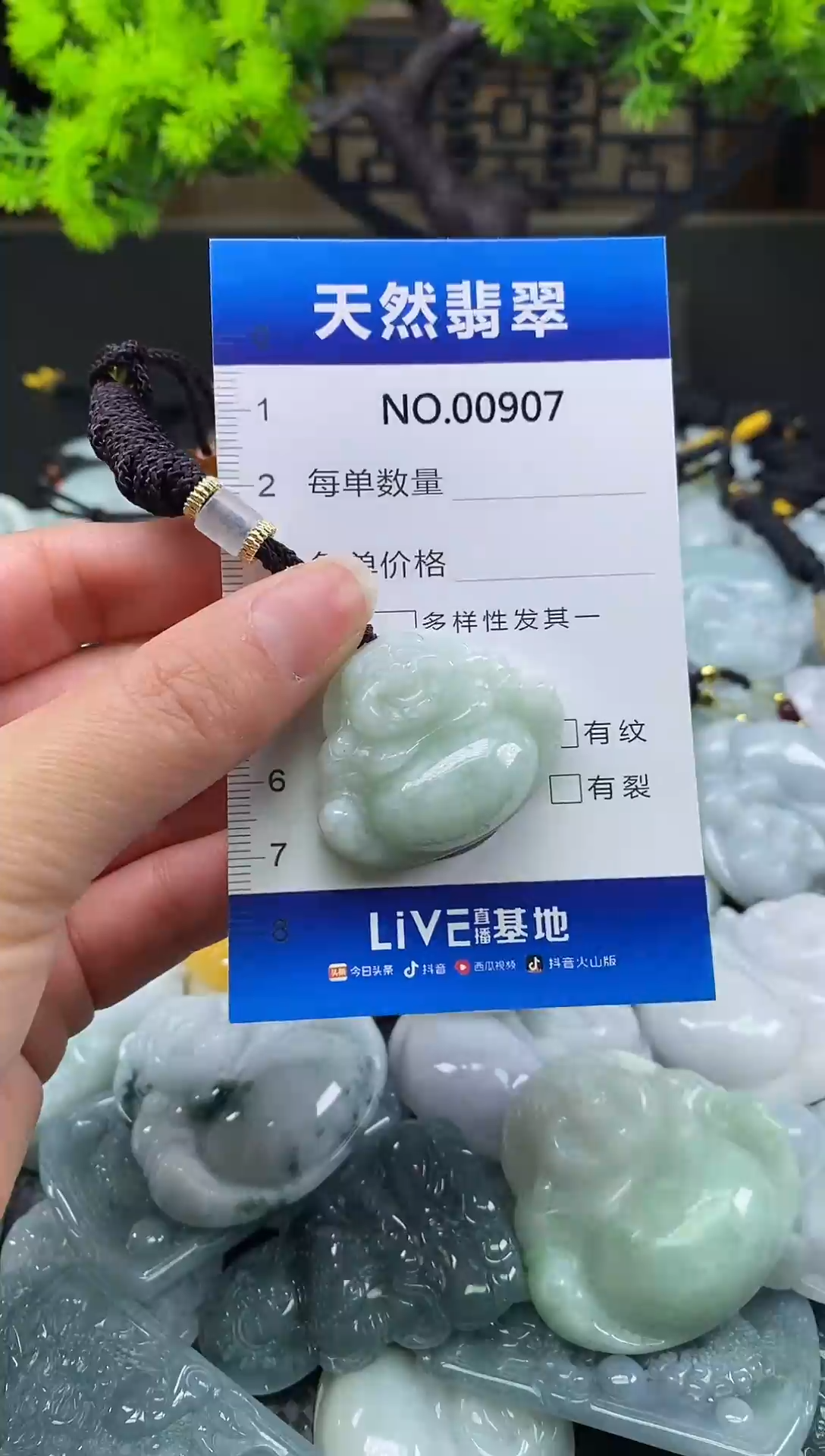 颈饰未镶嵌翡翠天然缅甸翡翠907