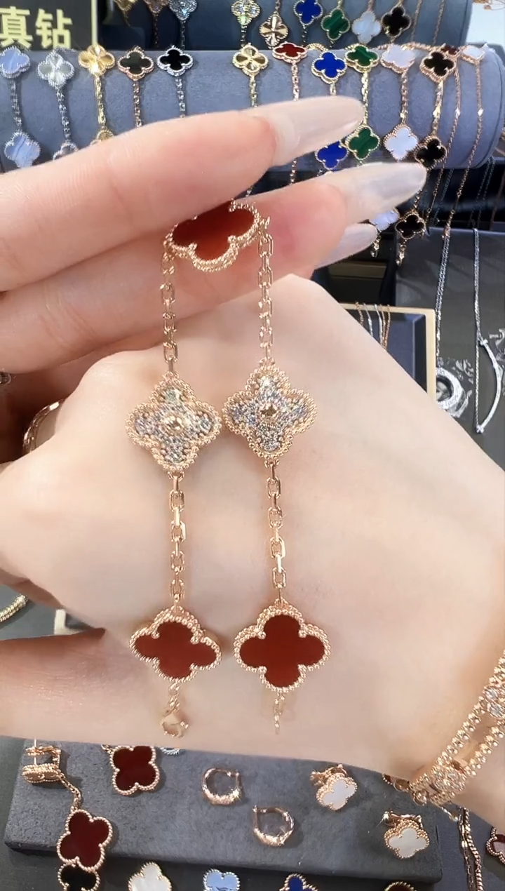 【闪购商品】玛瑙/玉髓手链18K金镶嵌手链