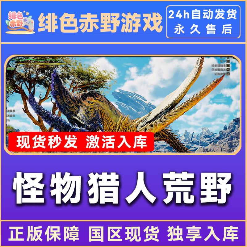 怪物猎人荒野 monster hunter 激活码 正版入库 激活入库