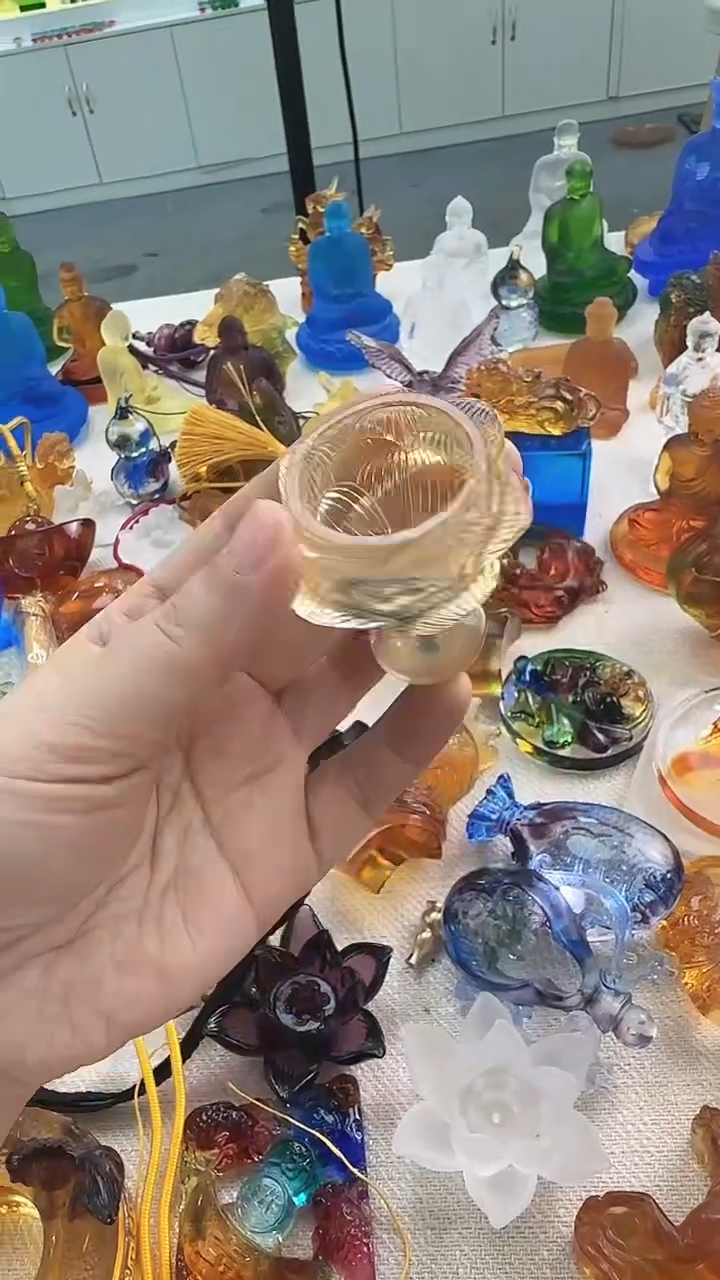 手工艺品琉璃杯子2个