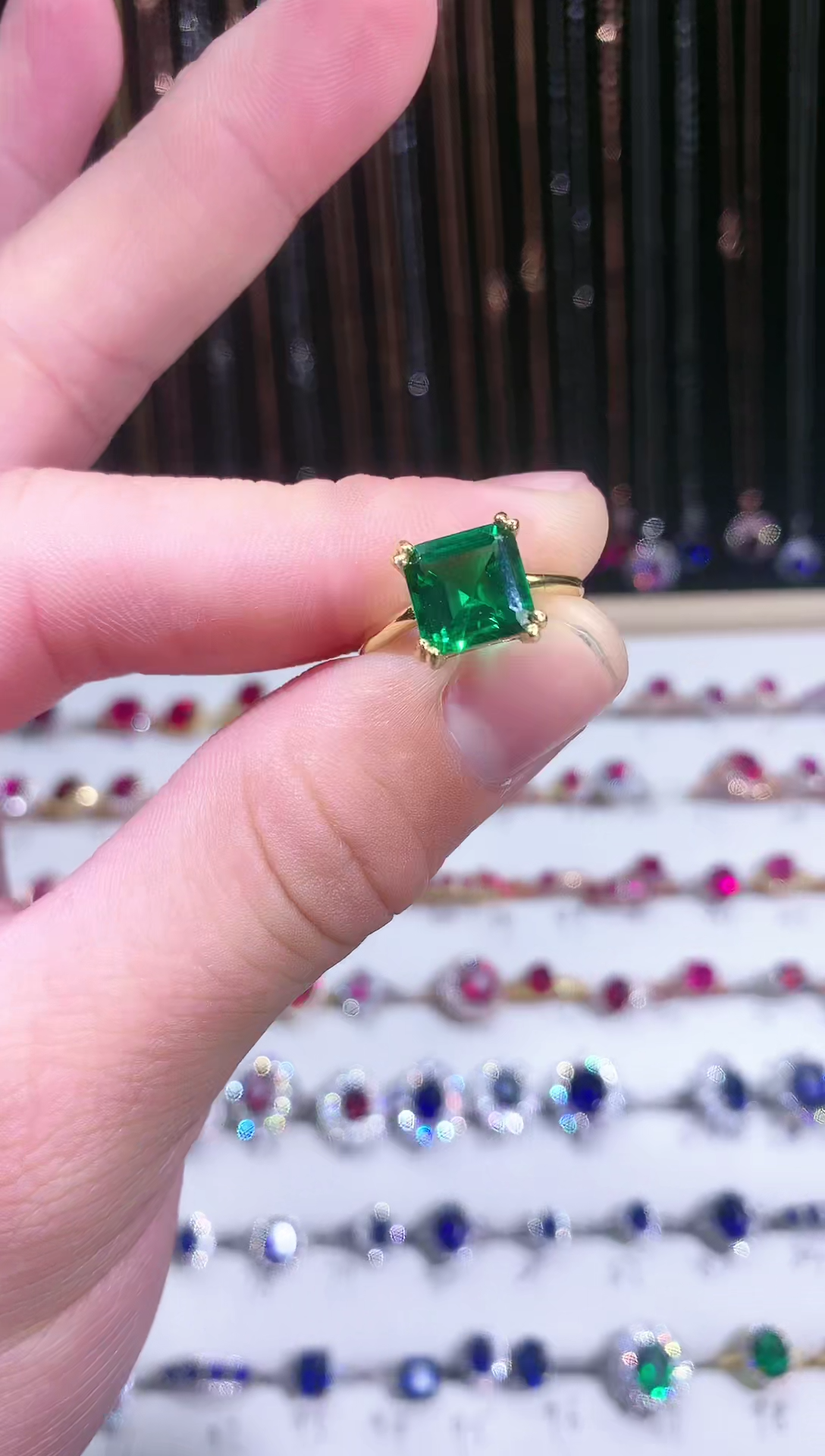 【闪购商品】透辉石戒指银S925镶嵌111