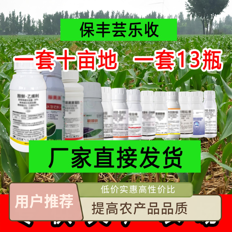 保丰芸乐收玉米专用叶面肥糖醇锌腐殖酸科学配比十亩地一遍控旺