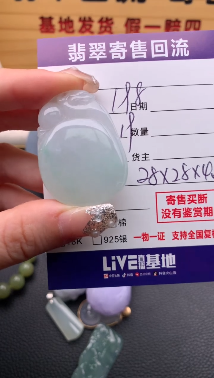 翡翠未镶嵌颈饰21014010