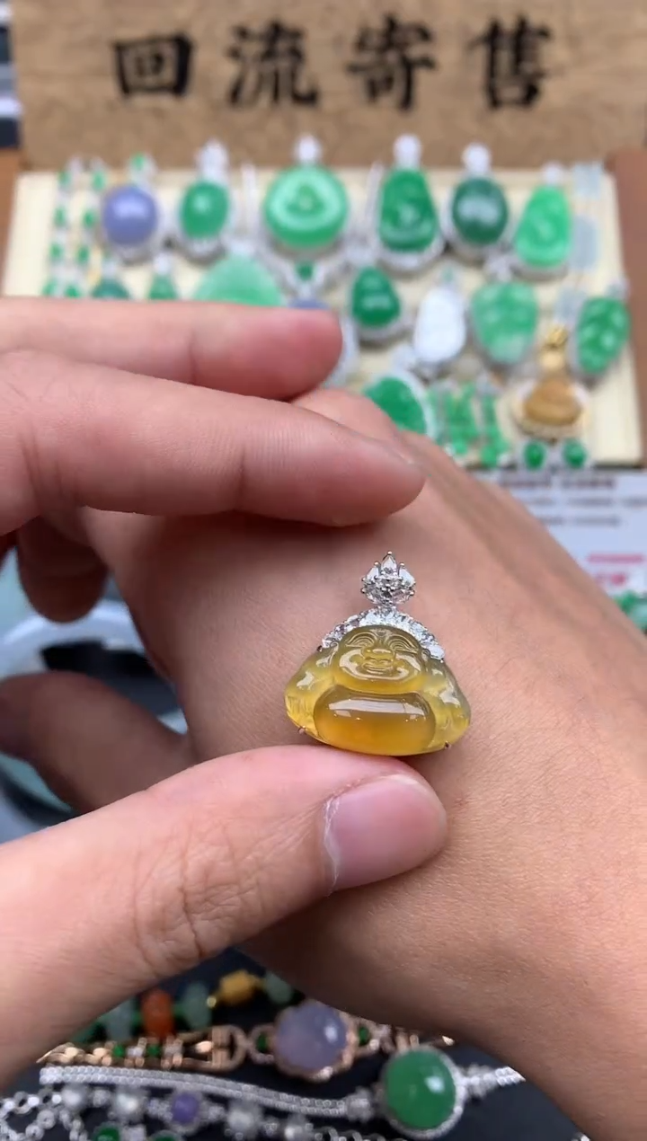 【闪购商品】翡翠颈饰18K金镶嵌200--中国好珍宝