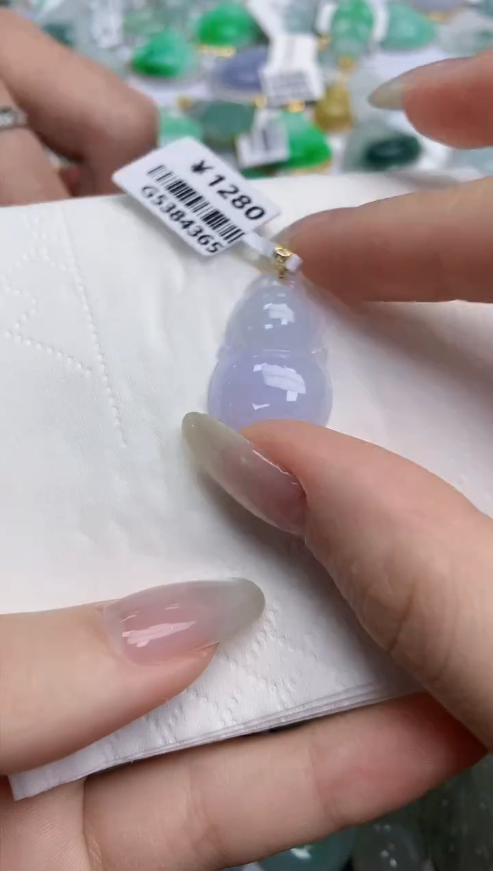 【闪购商品】翡翠颈饰18K金镶嵌天然缅甸翡翠A货