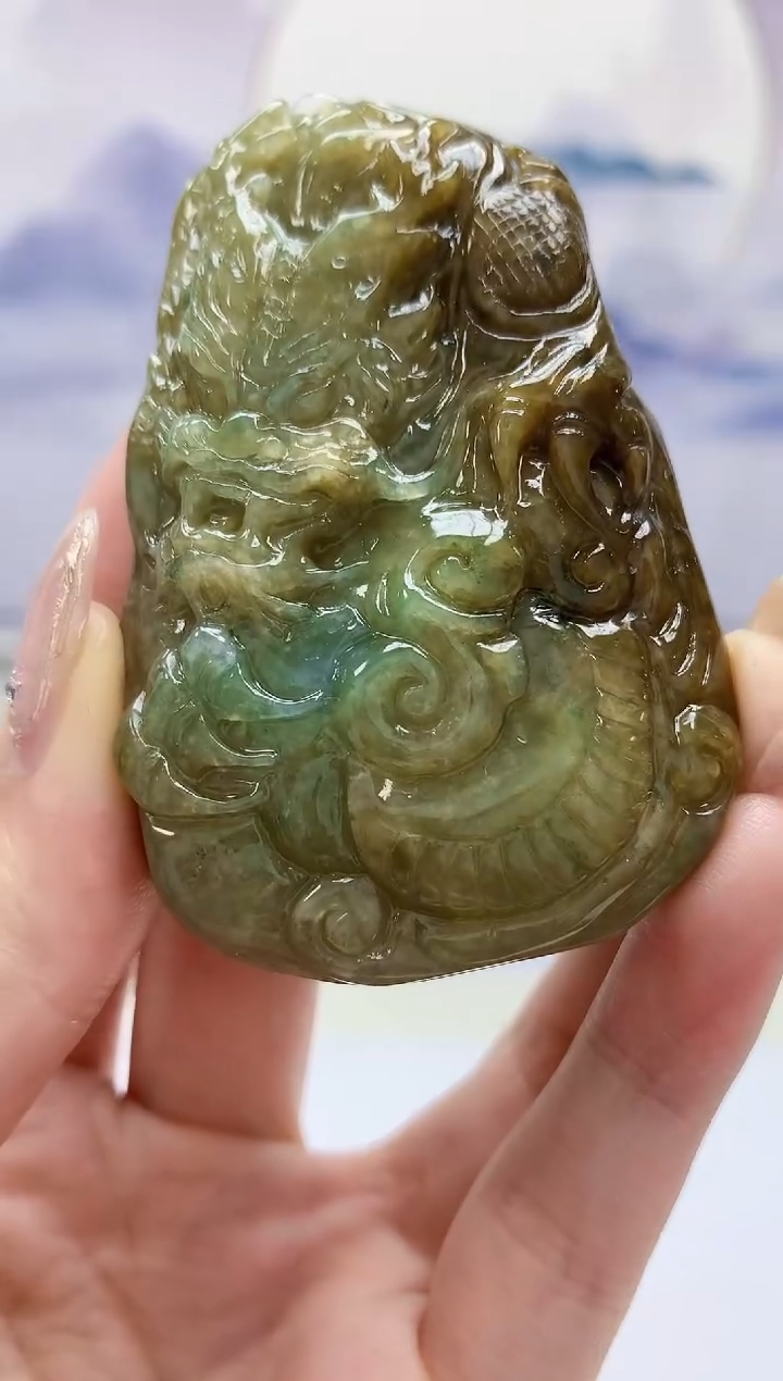 【闪购商品】定制翡翠未镶嵌5145jw-毛货挂件84