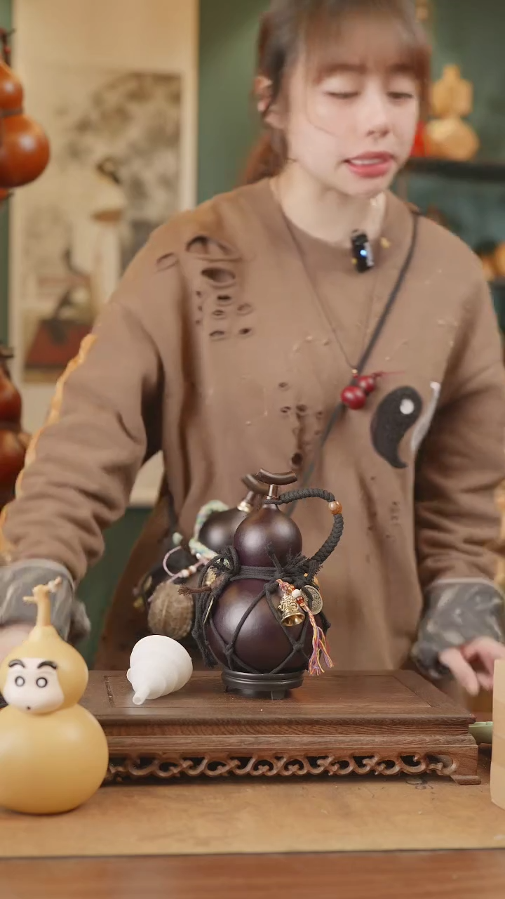 【闪购商品】67号精品天然大漆工艺防渗内胆酒葫芦~