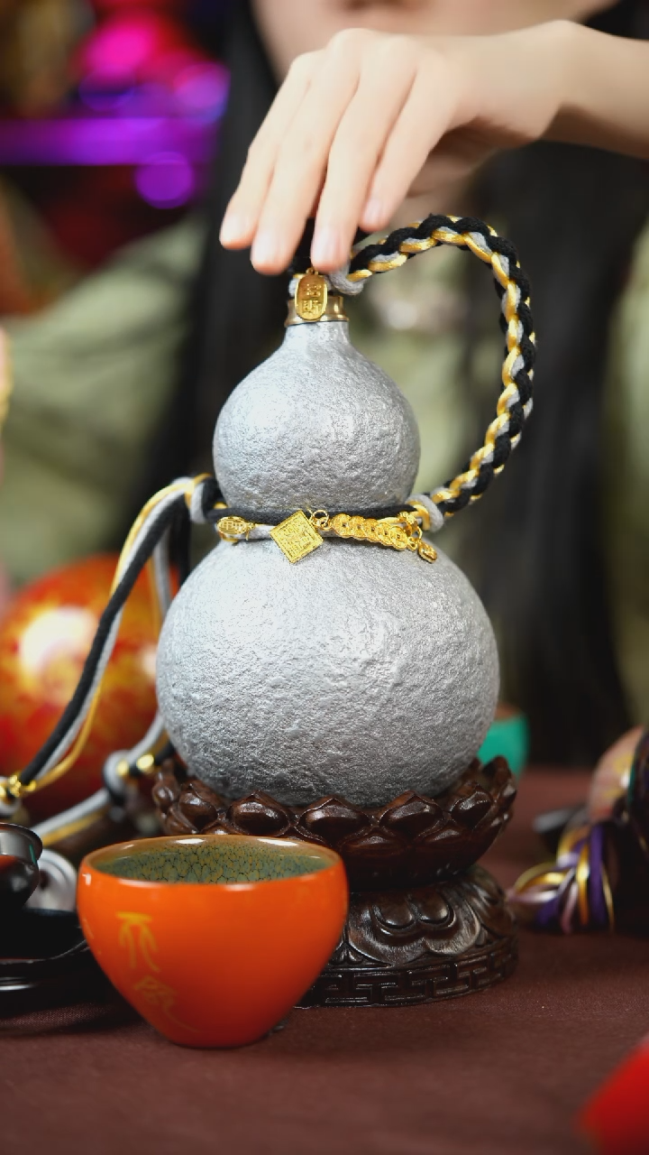 【闪购商品】722号500ml左右的非遗漆器酒葫芦