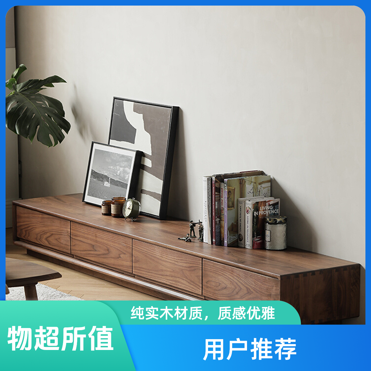 北美黑胡桃电视柜组合客厅电视柜小户型客厅家具现代简约落地柜