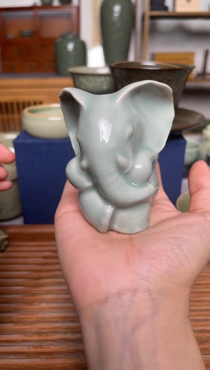 【闪购商品】其他天青色 茶宠 大象