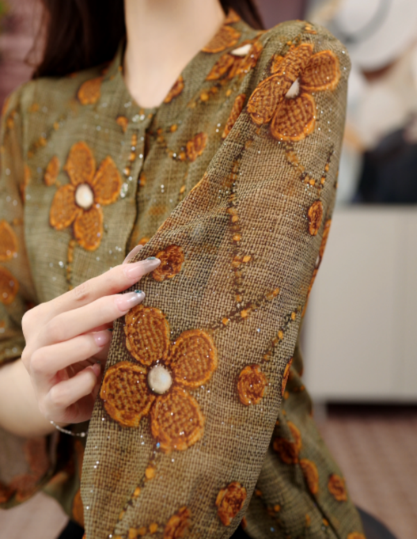 杭州专柜春夏新款高贵优雅气质韵味小衫ZF-S060