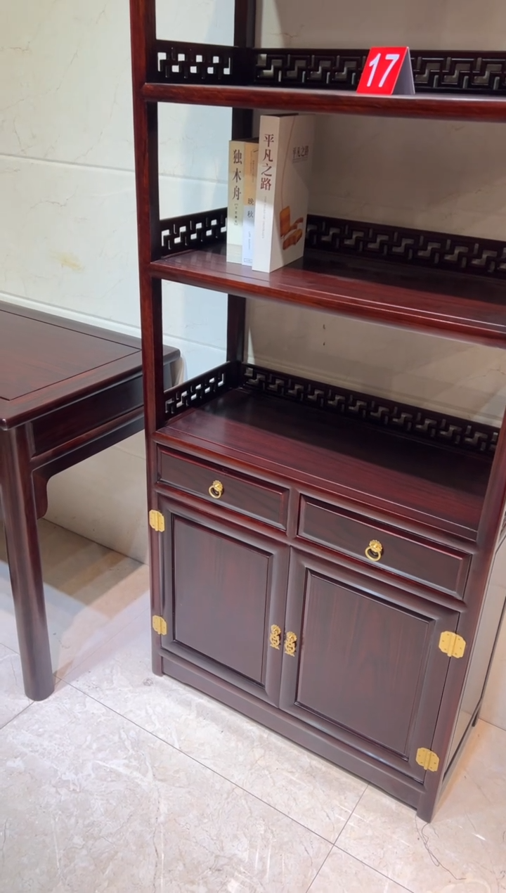 黑酸枝木类成套家具用****8书柜