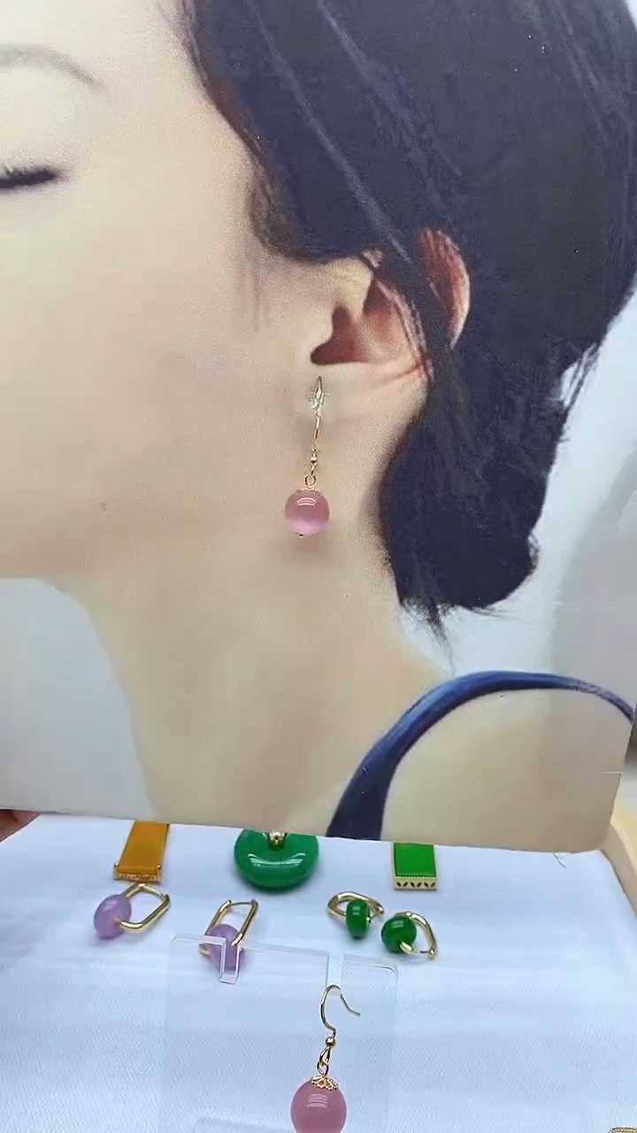 【闪购商品】水晶耳饰银S925镀金镶嵌26