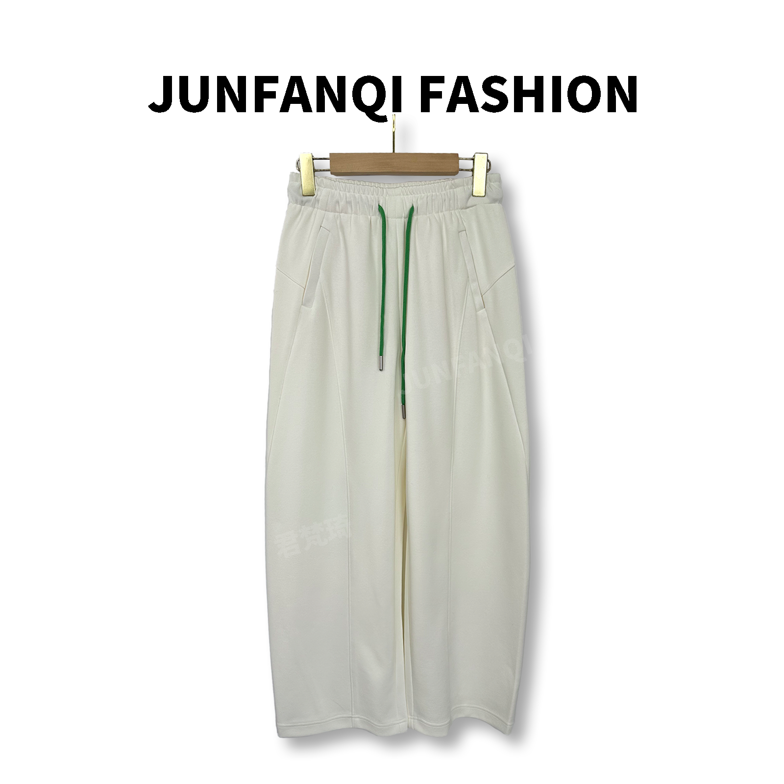 JUNFANQI/君梵琦春季新款香蕉裤休闲百搭显瘦宽松女士阔腿裤