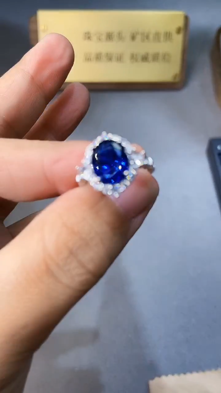 【闪购商品】蓝宝石戒指银S925镶嵌354