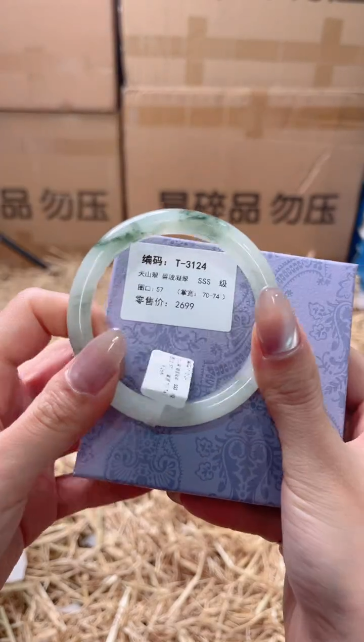 未镶嵌手镯石英质玉T-3124