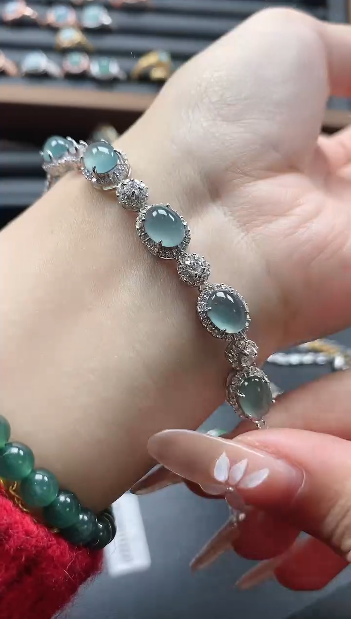 【闪购商品】翡翠戒指银S925镶嵌51151-15