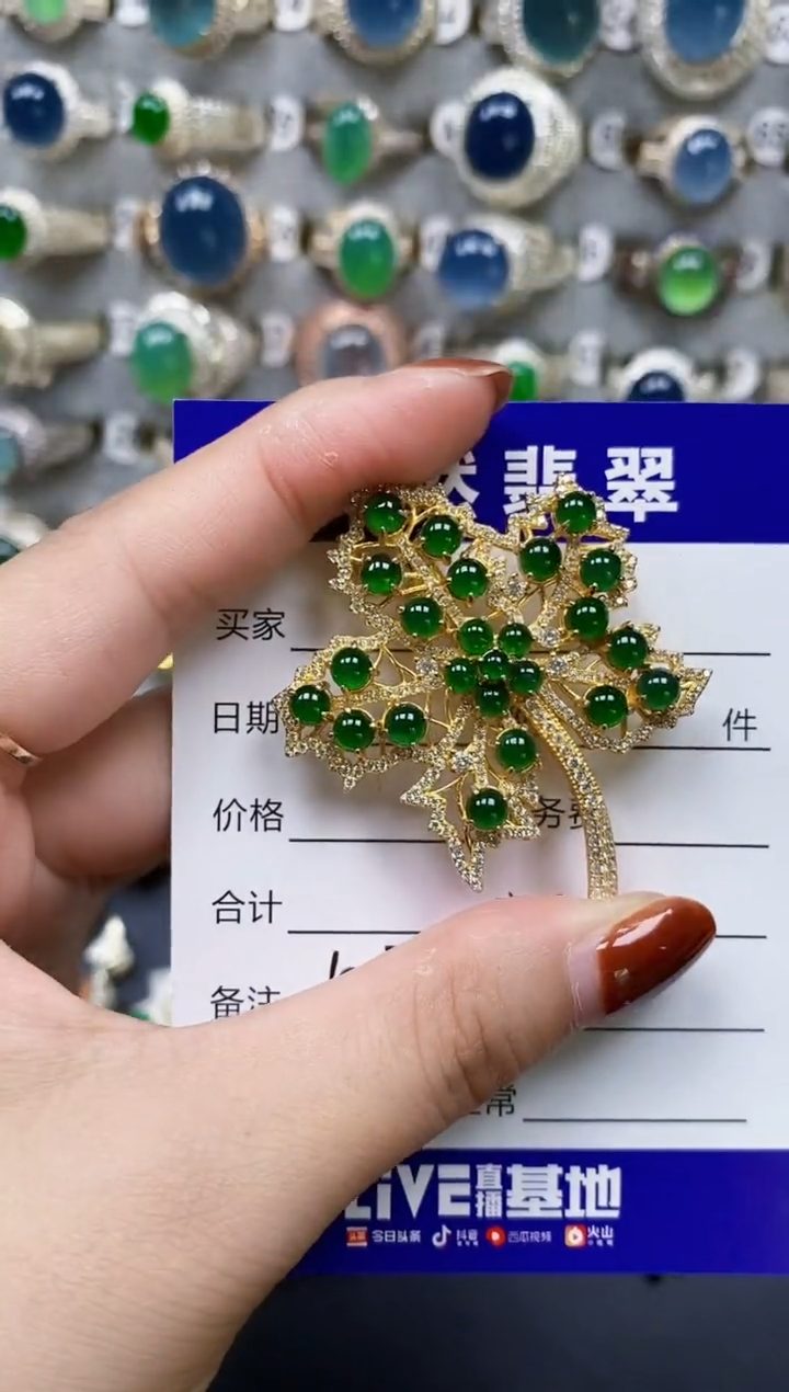 翡翠银S925镶嵌颈饰189