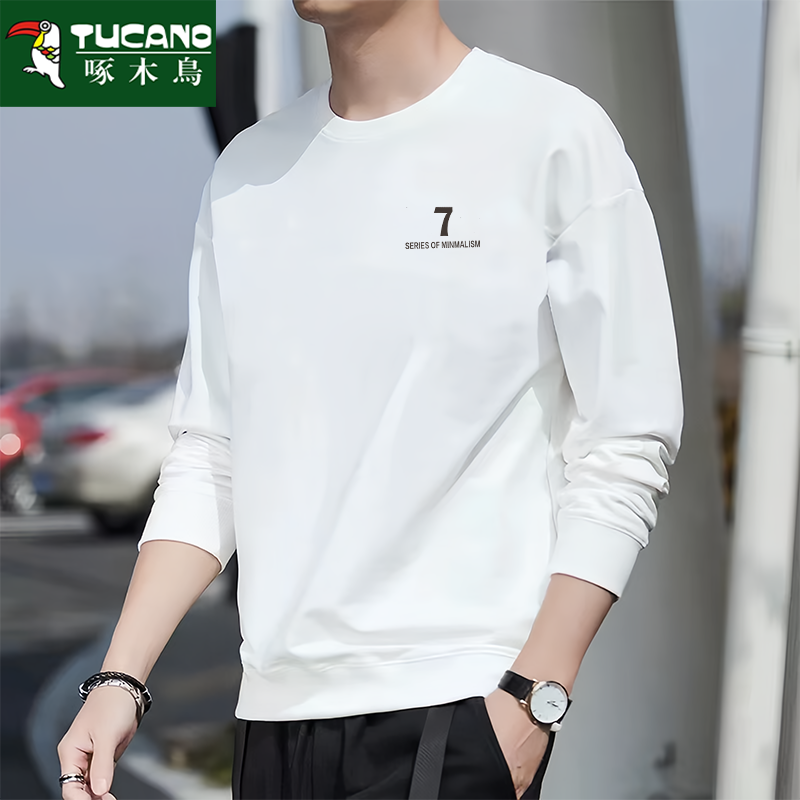 2024秋冬重磅卫衣男女圆领宽松休闲时尚百搭青年情侣大码印花上衣