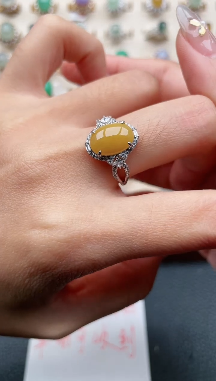 【闪购商品】翡翠戒指银S925镶嵌1111