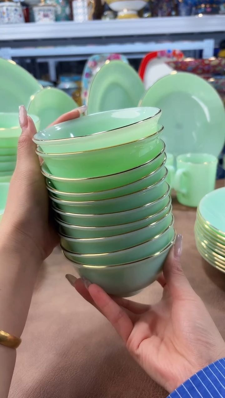 玉瓷4.5英寸饭碗10个