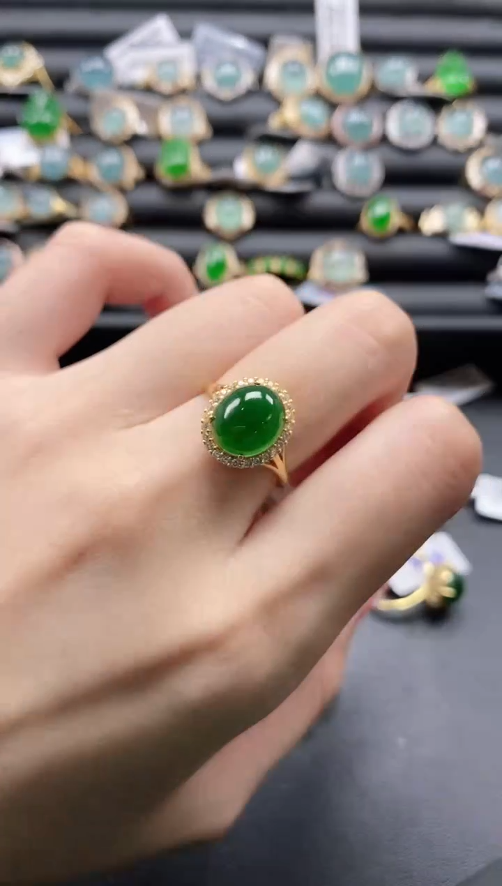 【闪购商品】翡翠戒指银S925镶嵌1111