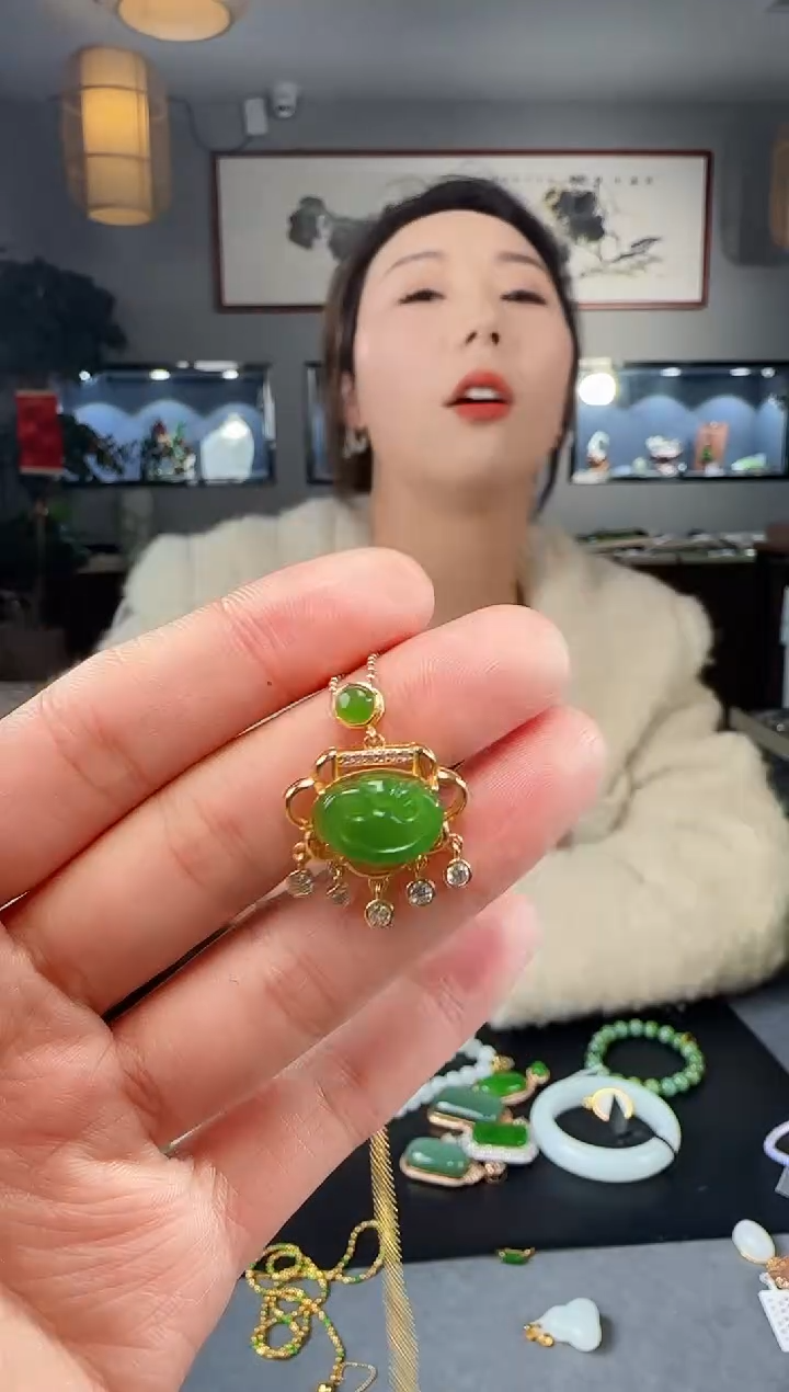【闪购商品】和田玉吊坠(不含链)银S925镶嵌1