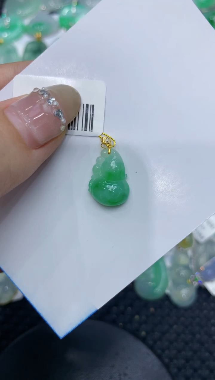 【闪购商品】翡翠颈饰18K金镶嵌222222222