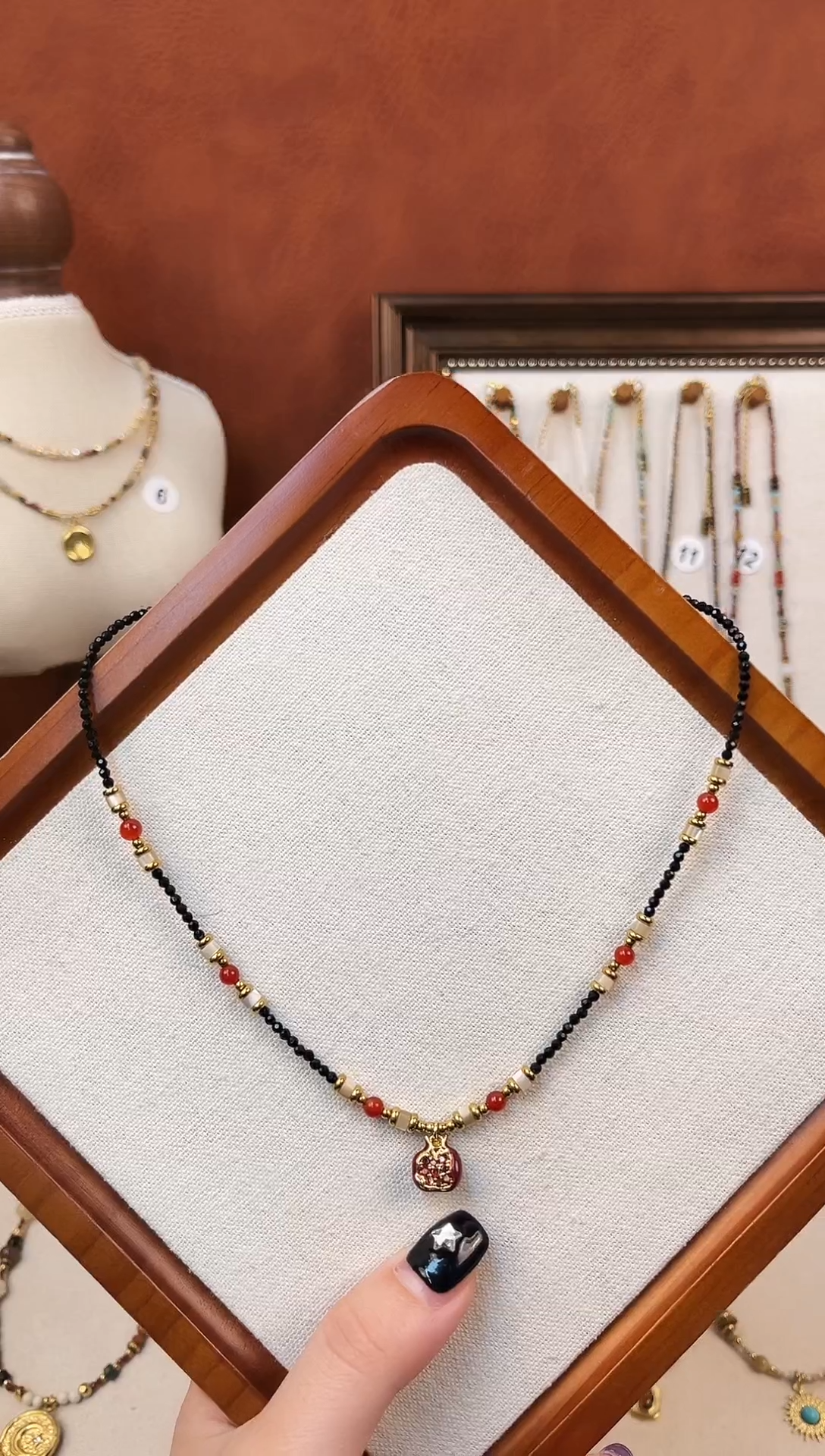 项链钛钢石英质玉1号