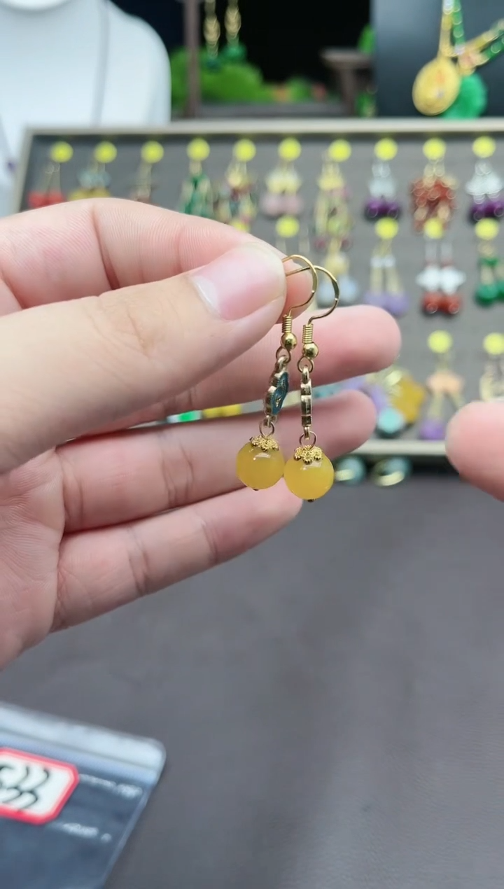 【闪购商品】玛瑙/玉髓耳钉银S925镶嵌533000