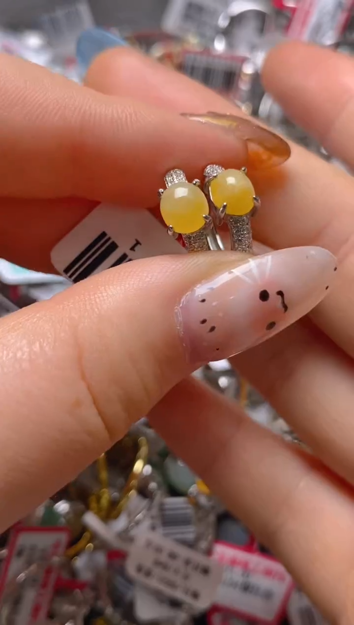 银S925镶嵌戒指翡翠百内无证书