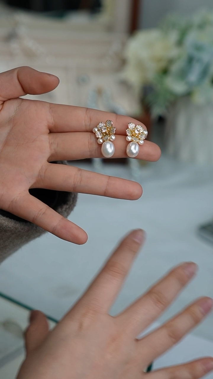 【闪购商品】合金淡水珍珠耳饰耳饰