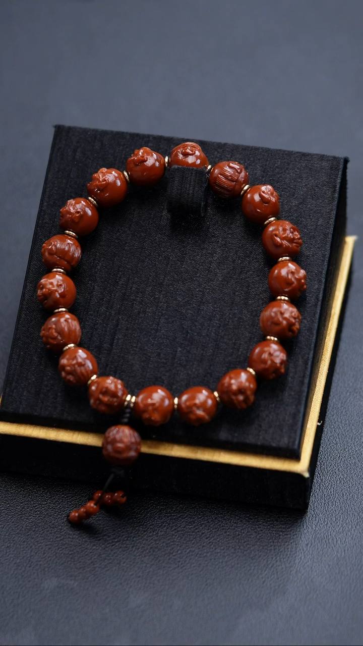 手串橄榄核豆*庄罗汉头12*12