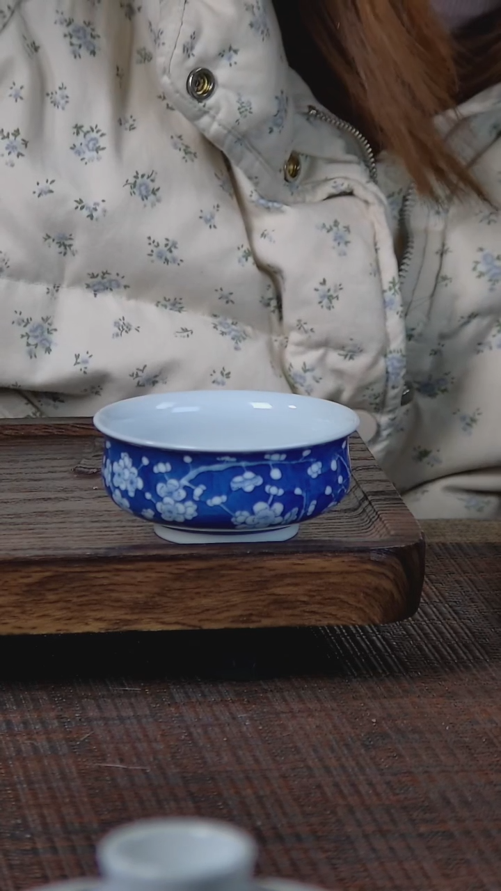 【闪购商品】折葵非器手工手绘冰梅矮炉式杯