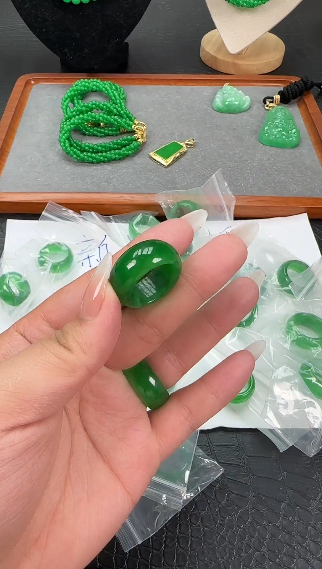 未镶嵌翡翠耳饰16-21 戒圈下单备注尺寸  无备注随机发