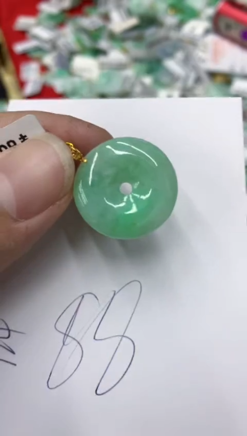 【闪购商品】翡翠颈饰18K金镶嵌号链接1111111