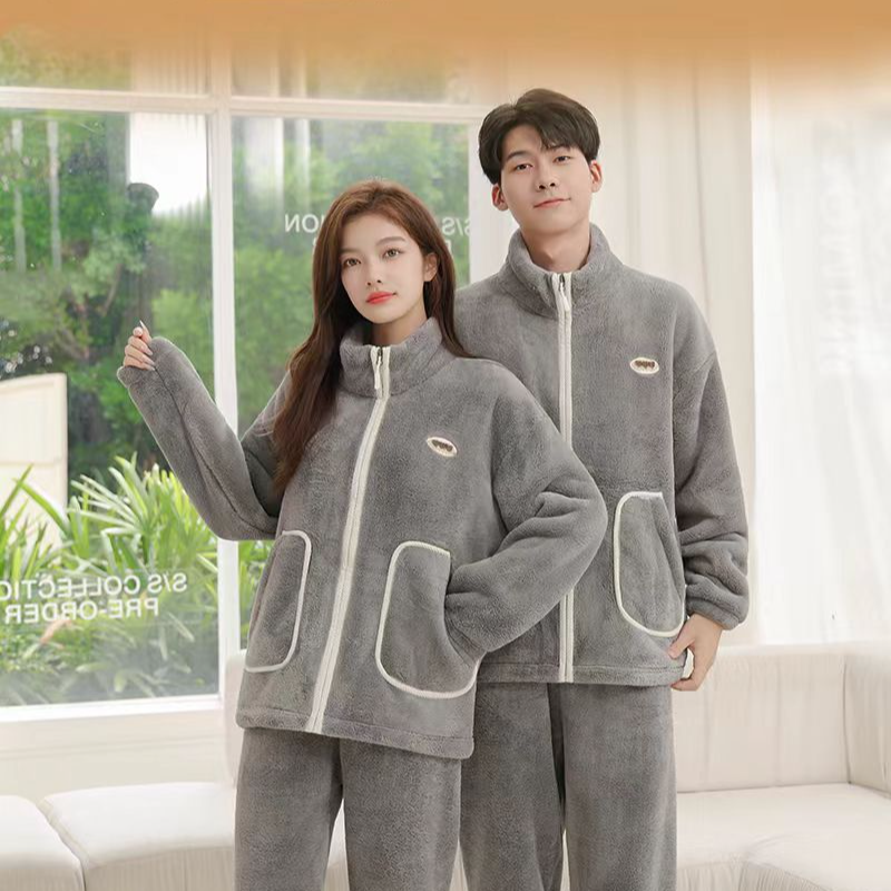 套装保暖家居服宽松男女士四季睡衣青年冬季不起球