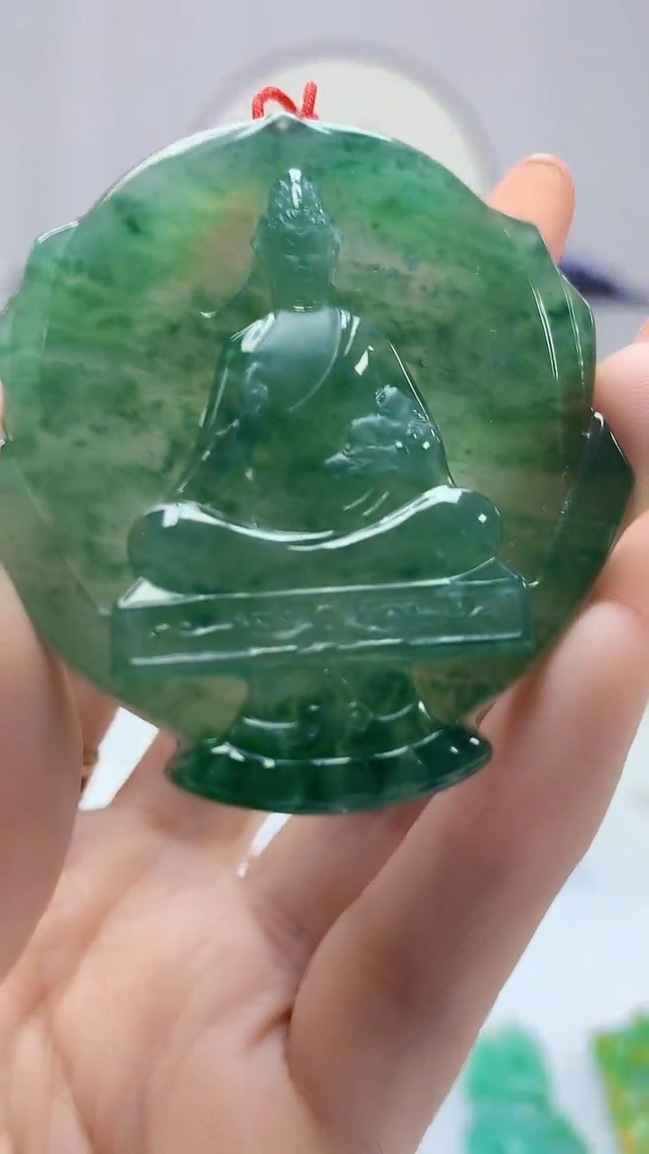 【闪购商品】定制翡翠未镶嵌4812DD-毛货挂件观音68