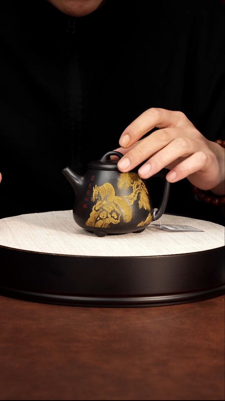 茶壶紫砂宜兴紫砂高瓢石黄
