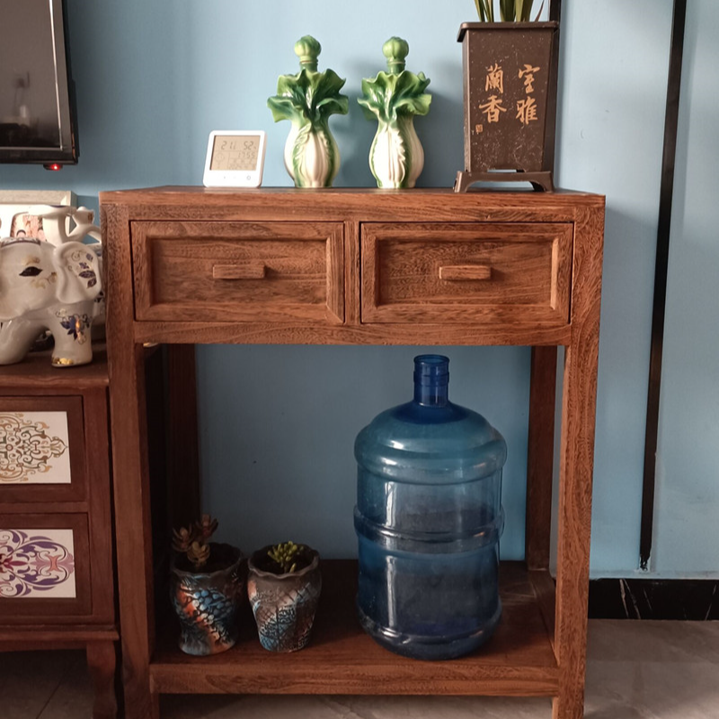 中式学习桌加厚鱼缸柜68*33*81