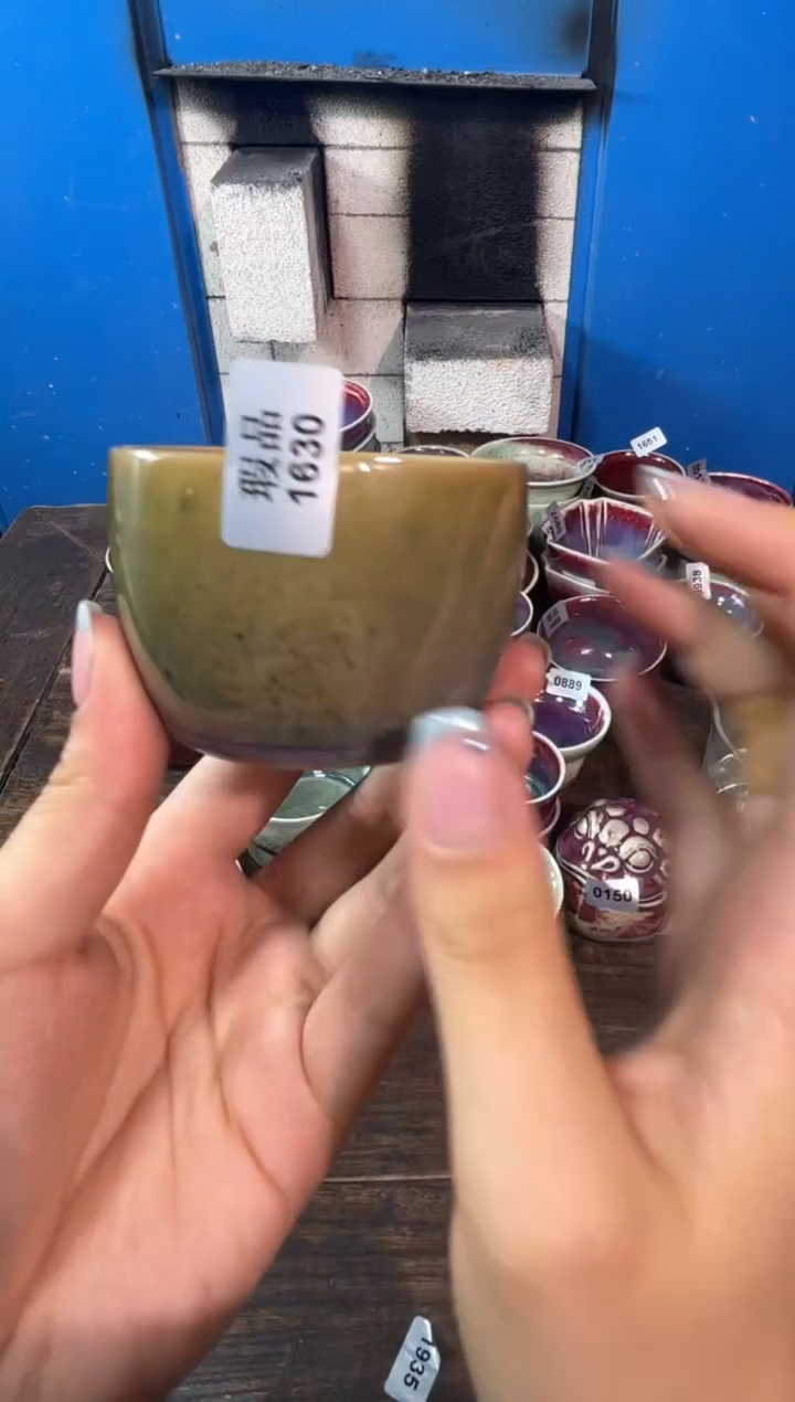 杯子窑口自销原矿钧瓷-经典缸杯1630