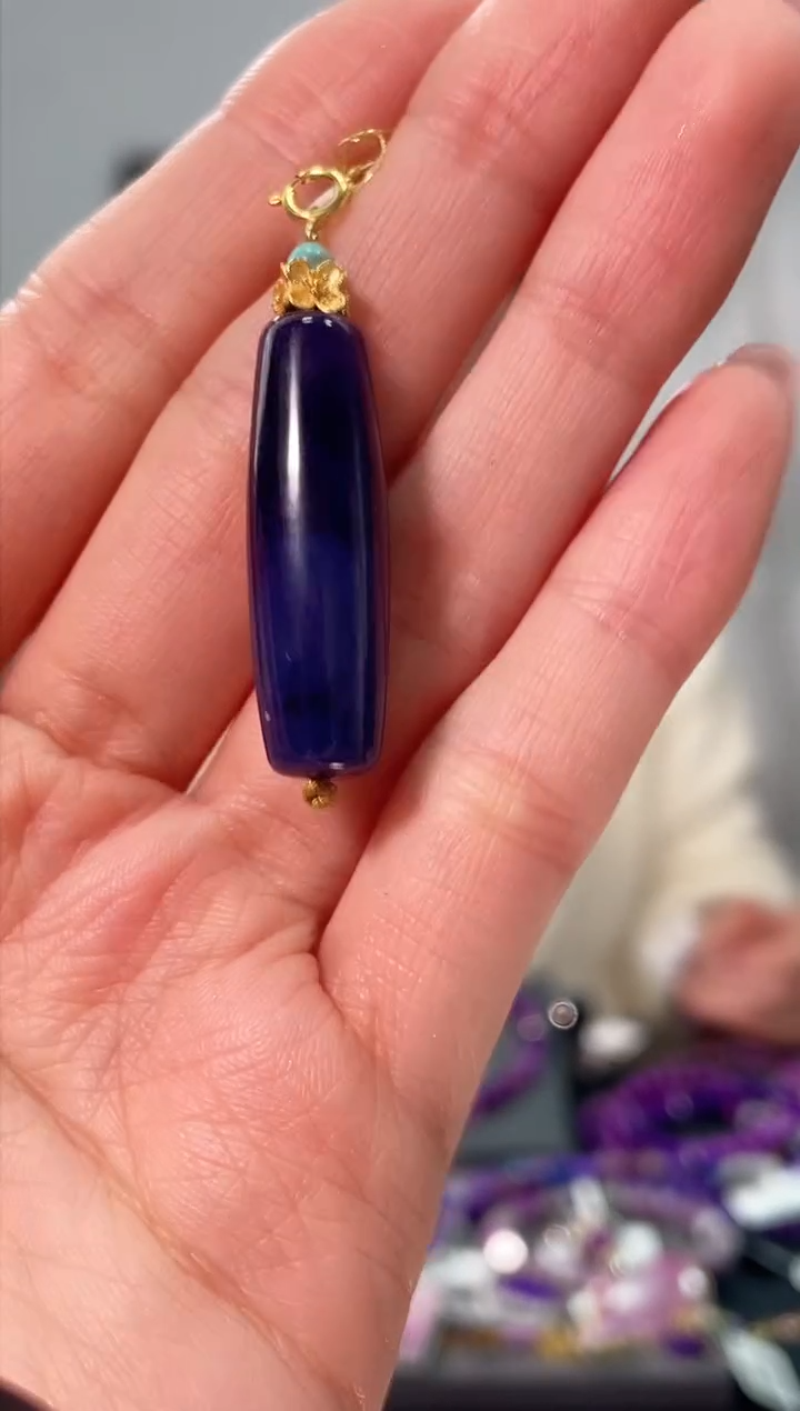 【闪购商品】苏纪石（舒俱来）吊坠(不含链)18K金镶嵌1