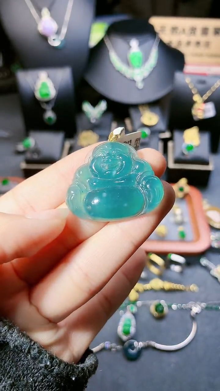 【闪购商品】翡翠吊坠(赠链)18K金镶嵌吊坠