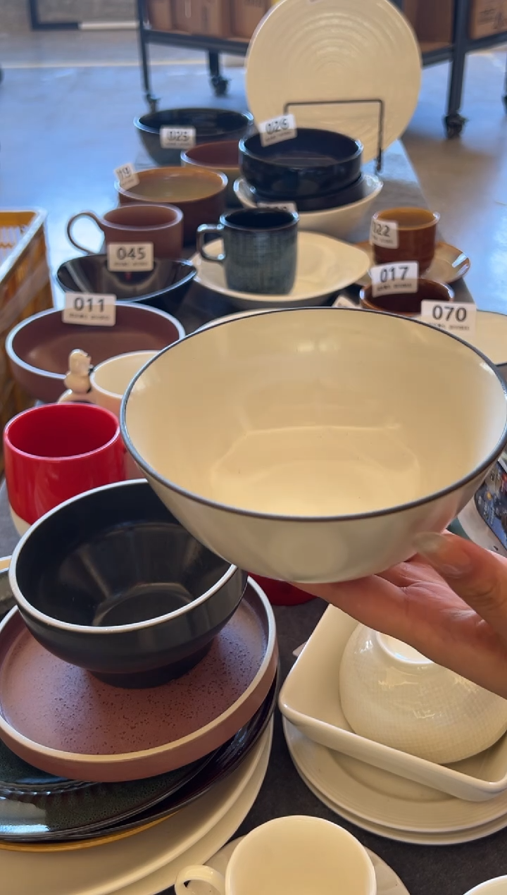 新骨瓷108瑕疵 烟灰白 6寸面碗