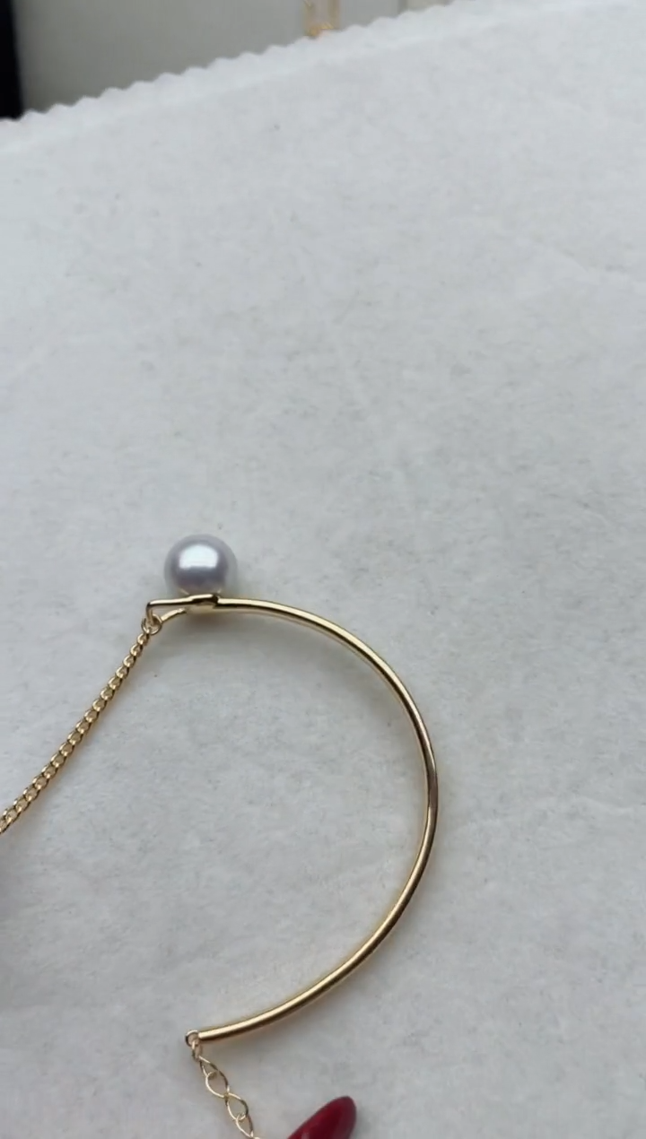 【闪购商品】海水珍珠手镯银S925镶嵌Y38