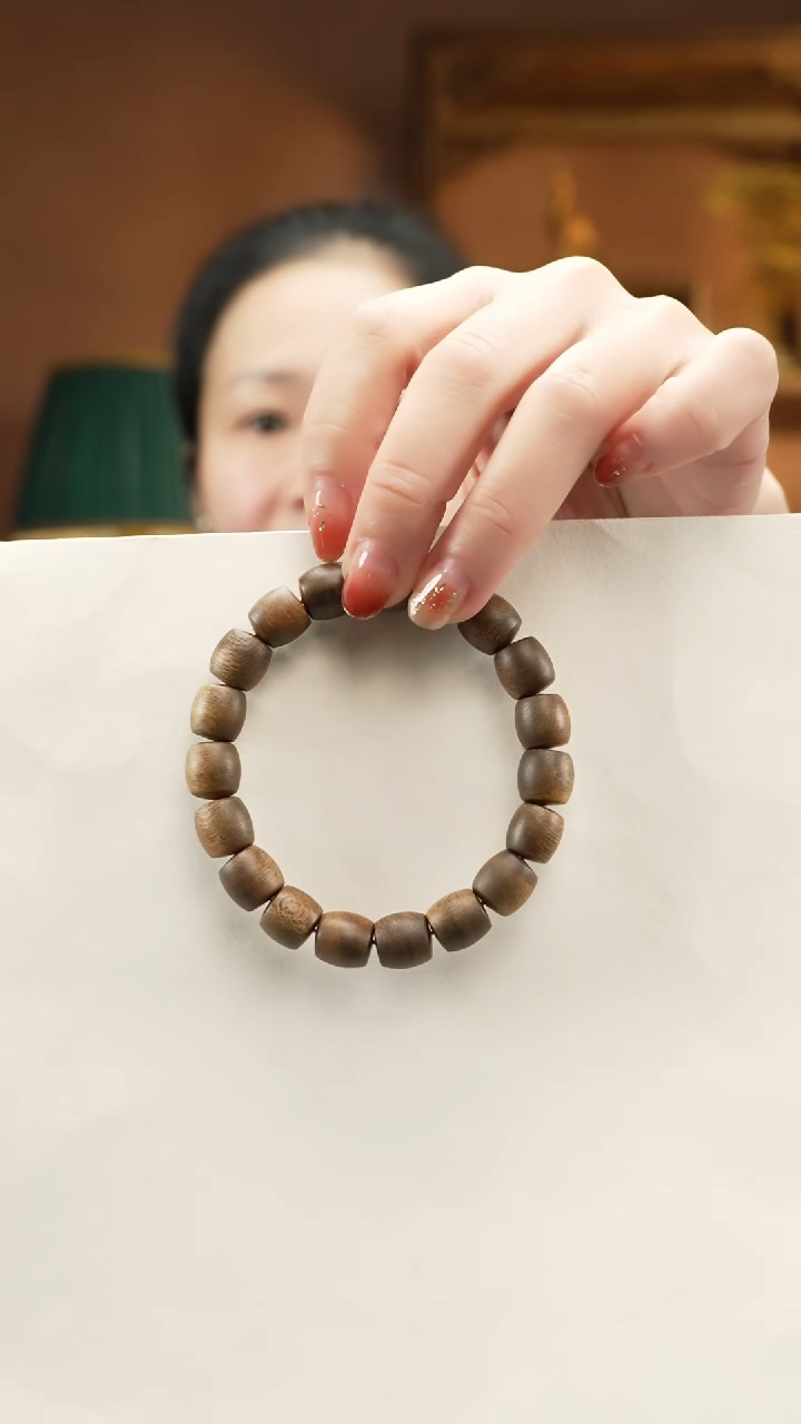 【闪购商品】沉香手串越南芽庄白棋楠沉水1.0桶珠单圈  