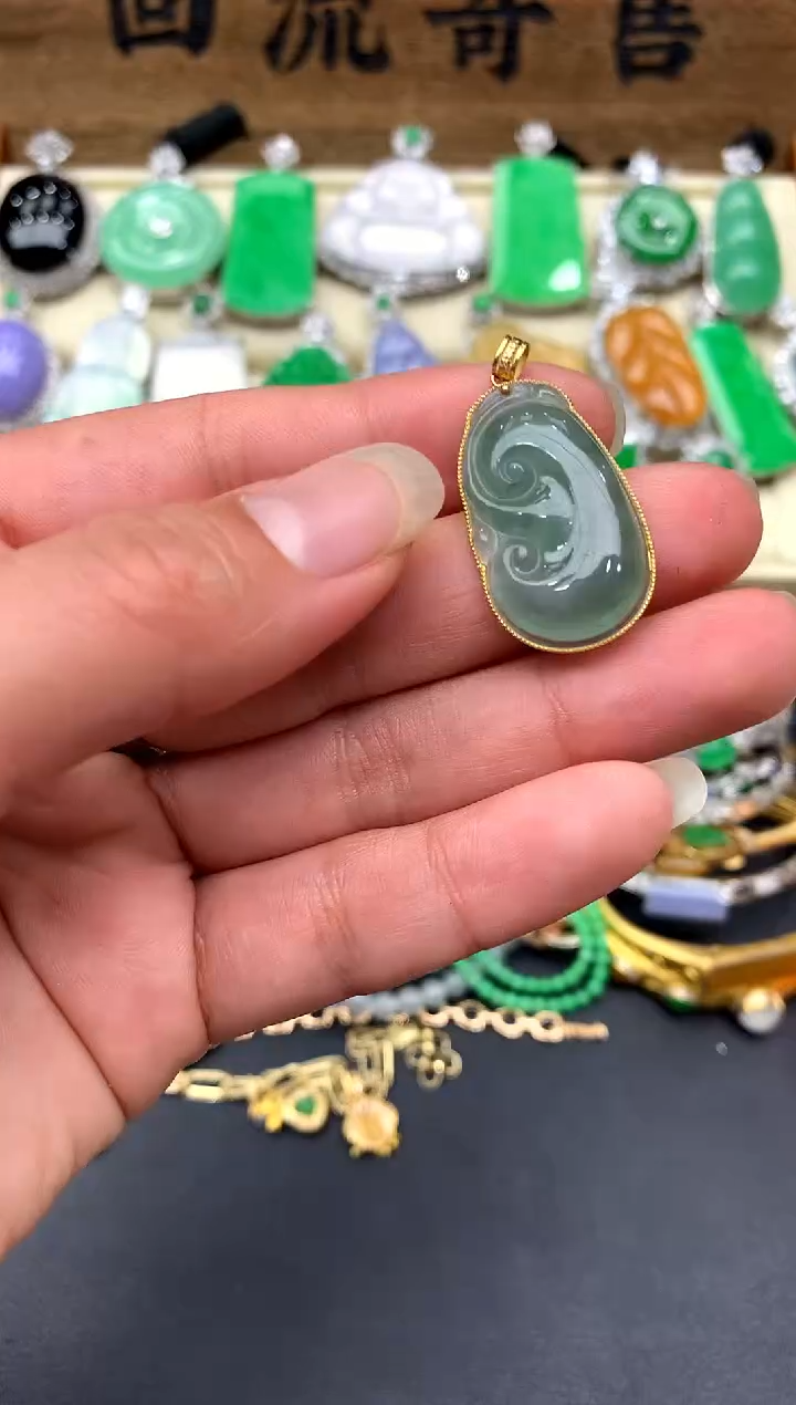 【闪购商品】翡翠颈饰18K金镶嵌126-中国好珍宝
